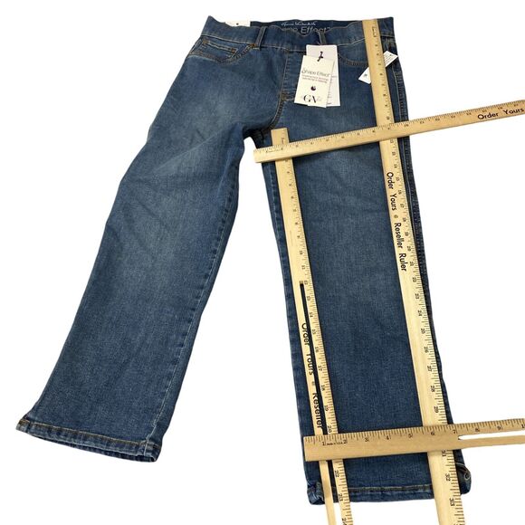 Gloria Vanderbilt Jeans Womens 6 Blue Denim Shape Effect Stretch High Rise Capri - Picture 3 of 13